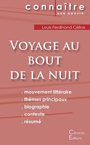 Imagen de archivo de Fiche de lecture Voyage au bout de la nuit de Louis-Ferdinand Cline (Analyse littraire de rfrence et rsum complet) (French Edition) a la venta por Books Unplugged