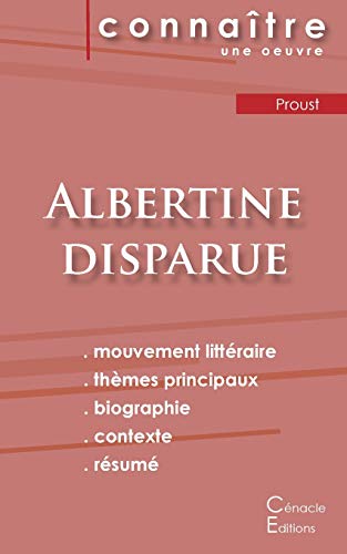 Imagen de archivo de Fiche de lecture Albertine disparue de Marcel Proust (analyse littraire de rfrence et rsum complet) (French Edition) a la venta por Book Deals