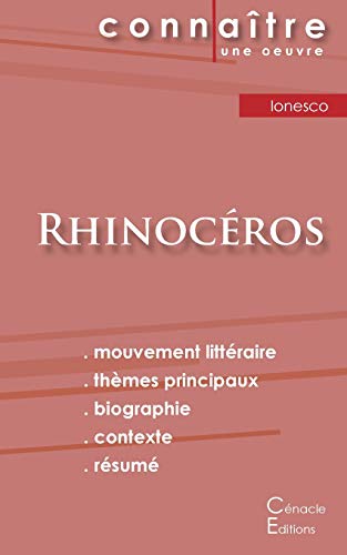 Imagen de archivo de Fiche de lecture Rhinocros de Eugne Ionesco (Analyse littraire de rfrence et rsum complet) (French Edition) a la venta por Book Deals