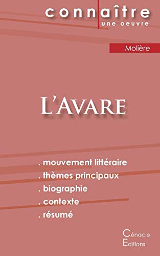 Stock image for Fiche de lecture L'Avare de Moli�re (analyse litt�raire de r�f�rence et r�sum� complet) (French Edition) for sale by Russell Books