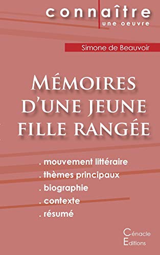 9782367886589: Fiche de lecture Mémoires d'une jeune fille rangée de Simone de Beauvoir (Analyse littéraire de référence et résumé complet)
