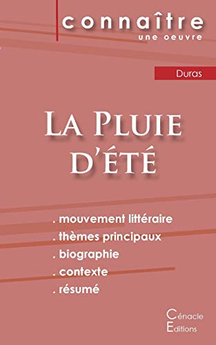 Stock image for Fiche de lecture La Pluie d't de Marguerite Duras (Analyse littraire de rfrence et rsum complet) (French Edition) for sale by Lucky's Textbooks