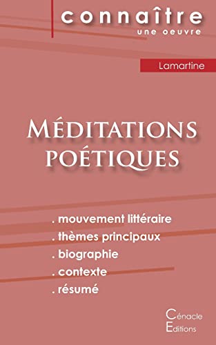 Stock image for Fiche de lecture Mditations potiques de Lamartine (Analyse littraire de rfrence et rsum complet) (French Edition) for sale by GF Books, Inc.