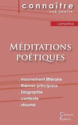 9782367889290: Fiche de lecture Mditations potiques de Lamartine (Analyse littraire de rfrence et rsum complet) (French Edition)