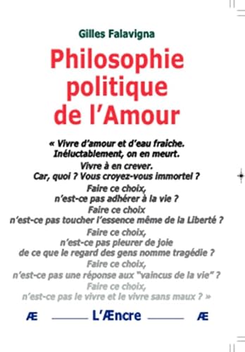 9782368760185: Philosophie politique de l’Amour