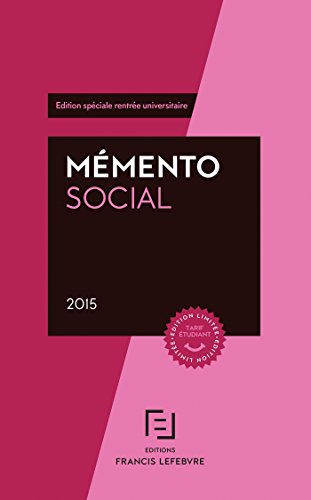 Beispielbild fr MEMENTO SOCIAL ETUDIANT 2015 zum Verkauf von Ammareal