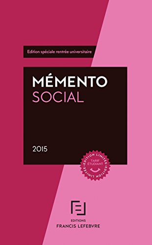 Stock image for MEMENTO SOCIAL ETUDIANT 2015 for sale by Ammareal