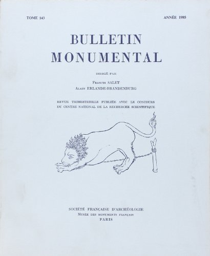 Stock image for Bulletin monumental 1985 tome 143 for sale by Buchpark