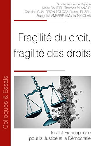 Imagen de archivo de Fragilit du droit, Fragilits des droits (Tome 147) [Broch] Jeusel, Diane; Baudel, Marie; Blangis, Thomas; Gualdrn Tolosa, Carolina; Lamarre, Franois et Nicolas, Martial a la venta por BIBLIO-NET