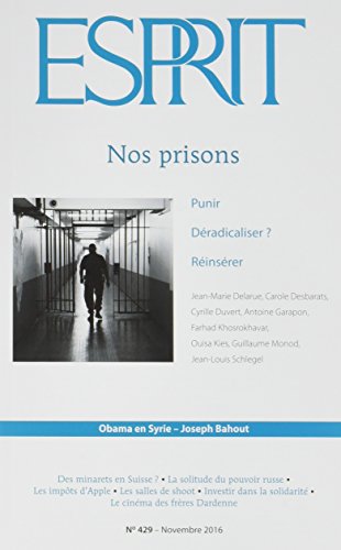 Beispielbild fr Revue Esprit N 429 Prisons Nov 16 zum Verkauf von Ammareal