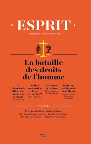 Beispielbild fr Revue Esprit N 435 la Bataille des Droits de l'Homme zum Verkauf von Ammareal