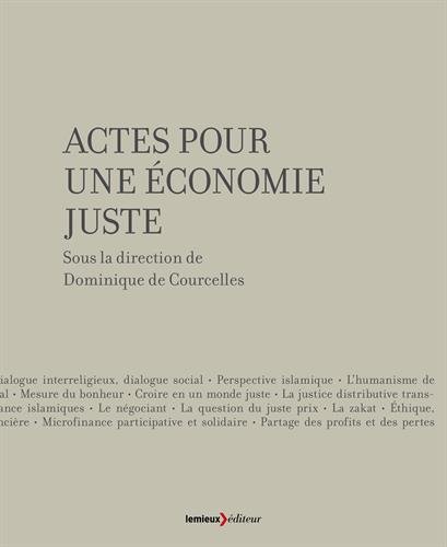 Beispielbild fr Actes pour une conomie juste zum Verkauf von medimops