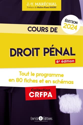 Beispielbild fr Cours de droit pnal 2024: Tout le programme en 80 fiches et en schmas zum Verkauf von Ammareal