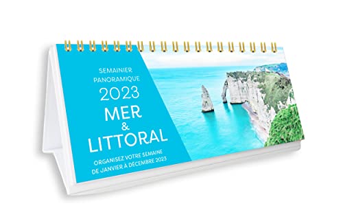 Beispielbild fr Semainier panoramique 2023 - Mer & littoral - 1 photo par semaine zum Verkauf von medimops