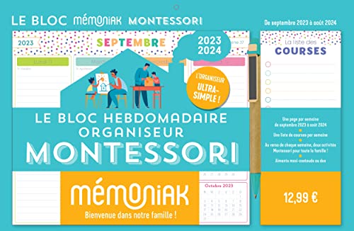 Beispielbild fr Le Bloc organiseur Mmoniak spcial Montessori 2023-2024, calendrier 12 mois zum Verkauf von medimops