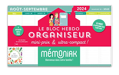Beispielbild fr Le bloc hebdo organiseur mini prix & ultra compact 2023-2024, 12 mois zum Verkauf von medimops