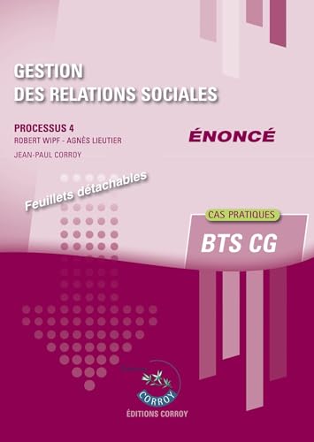 Stock image for Gestion Des Relations Sociales : Processus 4, Bts Cg, Cas Pratiques : nonc for sale by RECYCLIVRE