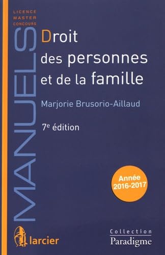 Beispielbild fr Droit des personnes et de la famille zum Verkauf von Ammareal