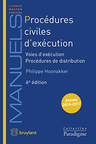 Stock image for Procdures Civiles d'Excution: Voies d'excution - Procdures de distribution for sale by Librairie Th  la page