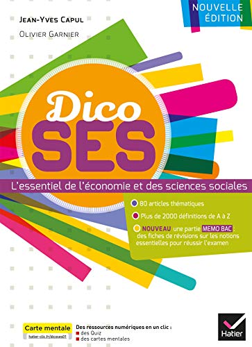 Imagen de archivo de Dico SES - Dictionnaire d'conomie et de sciences sociales a la venta por Ammareal