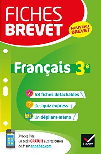 Beispielbild fr Fiches brevet Franais 3e: fiches de rvision pour le nouveau brevet zum Verkauf von Ammareal