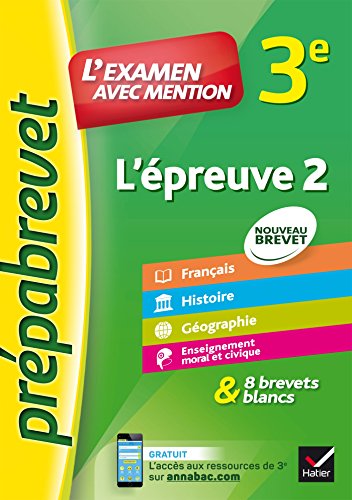 Beispielbild fr L'preuve crite 2 Nouveau brevet: fiches et sujets corrigs en Franais, Histoire-gographie, EMC zum Verkauf von Ammareal