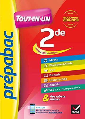 Stock image for Prpabac Tout-en-un 2de: toutes les matires de la Seconde programmes 2018-2019 for sale by Ammareal
