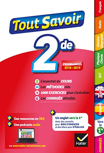Beispielbild fr Tout savoir 2de: toutes les matires de Seconde - programmes 2018-2019 zum Verkauf von LeLivreVert