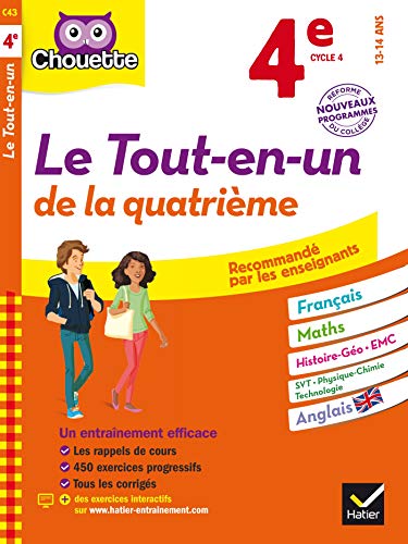 9782401029675: Chouette Le Tout en un 4e: cahier d'entranement et de rvision dans toutes les matires