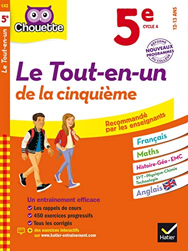 Stock image for Chouette Le Tout en un 5e: cahier d'entranement et de rvision dans toutes les matires for sale by LeLivreVert