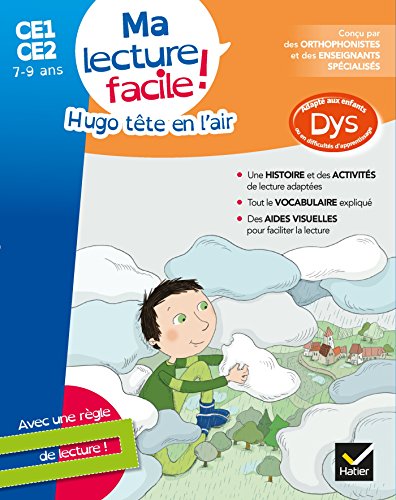 9782401042421: Ma lecture facile DYS CE1-CE2 : Hugo tte en l'air: Ma lecture facile ! CE1-CE2 7-9 ans (Mon primaire facile DYS)