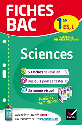 Beispielbild fr Fiches bac Sciences 1re ES, L: fiches de rvision Premire ES, L zum Verkauf von Ammareal