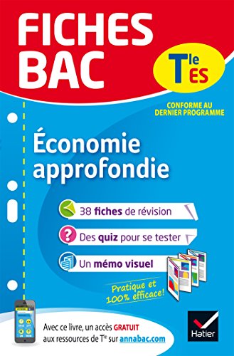 Imagen de archivo de Fiches bac conomie approfondie Tle ES: fiches de rvision Terminale ES a la venta por medimops