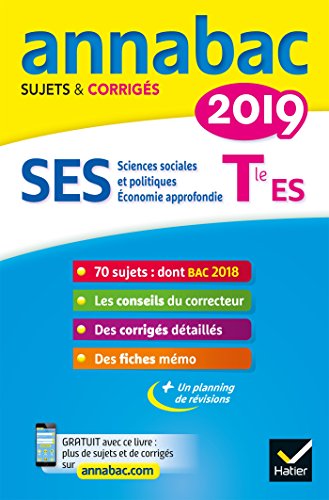 Stock image for Annales Annabac 2019 SES Tle ES spcifique & spcialits: sujets et corrigs du bac Terminale ES for sale by medimops