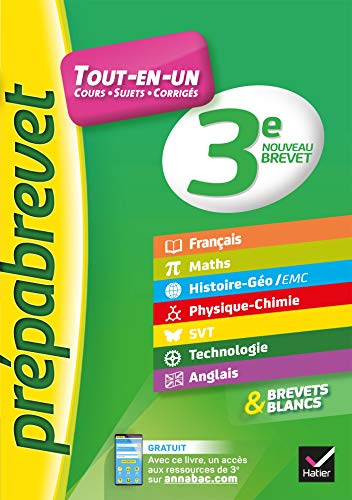 Beispielbild fr Tout-en-un 3e : Cours, Sujets, Corrigs : Nouveau Brevet zum Verkauf von RECYCLIVRE