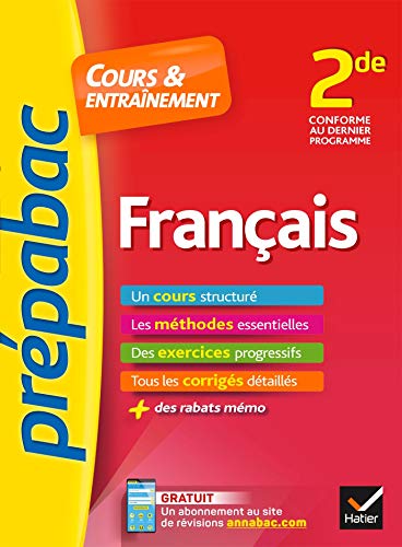 9782401047495: Franais 2de - Prpabac Cours & entranement: cours, mthodes et exercices progressifs (seconde)