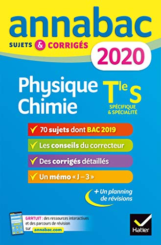 Stock image for Annales Annabac 2020 Physique-chimie Tle S: sujets et corrigs du bac Terminale S for sale by Ammareal