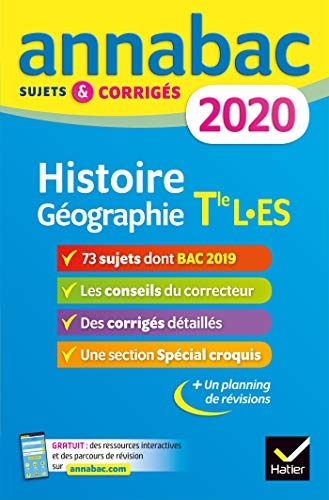 Stock image for Annales Annabac 2020 Histoire-Gographie Tle L, ES for sale by Ammareal
