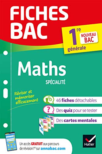 9782401052604: Fiches bac Maths 1re gnrale (spcialit): nouveau programme de Premire