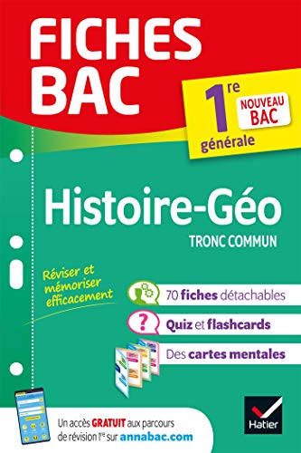 Imagen de archivo de Fiches bac Histoire-Gographie 1re gnrale: nouveau programme de Premire a la venta por Ammareal