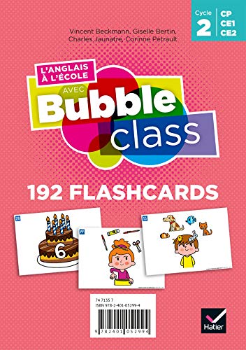 9782401052994: L'anglais  l'cole avec Bubble class Cycle 2: 192 flashcards