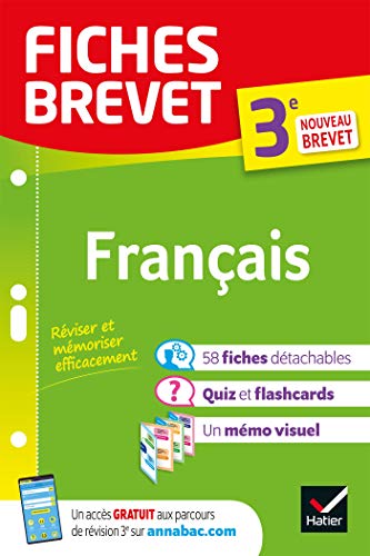 Beispielbild fr Fiches brevet Franais 3e: fiches de rvision pour le nouveau brevet zum Verkauf von medimops
