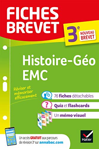 Beispielbild fr Fiches brevet Histoire-Gographie EMC 3e: fiches de rvision pour le nouveau brevet zum Verkauf von medimops