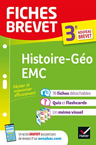 Stock image for Fiches brevet Histoire-Gographie EMC 3e - Brevet 2023: fiches de rvision & quiz for sale by Ammareal