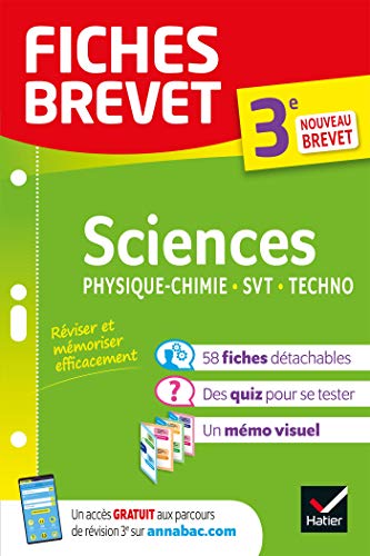 Beispielbild fr Fiches brevet Sciences 3e : Physique-Chimie, SVT, Technologie - Brevet 2023: fiches de rvision & quiz zum Verkauf von Ammareal
