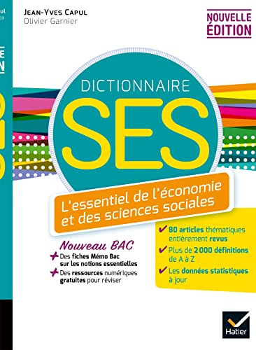 Beispielbild fr Dico SES - Dictionnaire d'conomie et de sciences sociales - Ed. 2020 zum Verkauf von Ammareal