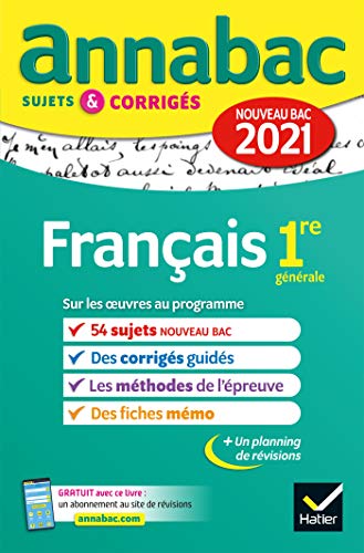 Beispielbild fr Annales du bac Annabac 2021 Franais 1re gnrale: sujets & corrigs nouveau bac zum Verkauf von medimops