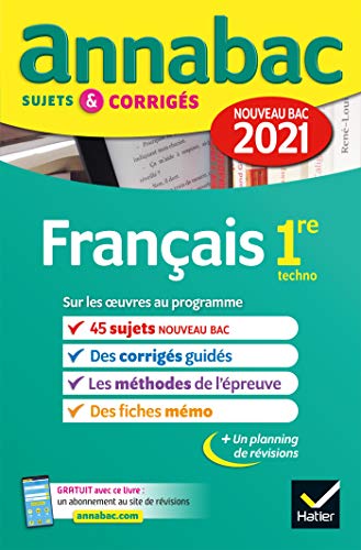 Beispielbild fr Annales du bac Annabac 2021 Franais 1re technologique: sujets & corrigs nouveau bac zum Verkauf von Ammareal