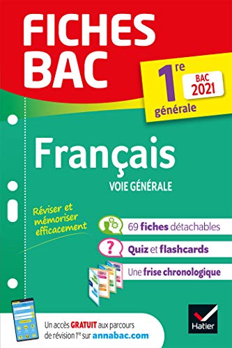 Beispielbild fr Fiches bac Franais 1re gnrale Bac 2021: nouveau programme de Premire (2020-2021) zum Verkauf von Ammareal