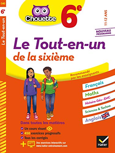 Stock image for Chouette Le Tout-en-un 6e: cahier de rvision et d'entranement dans toutes les matires for sale by Gallix